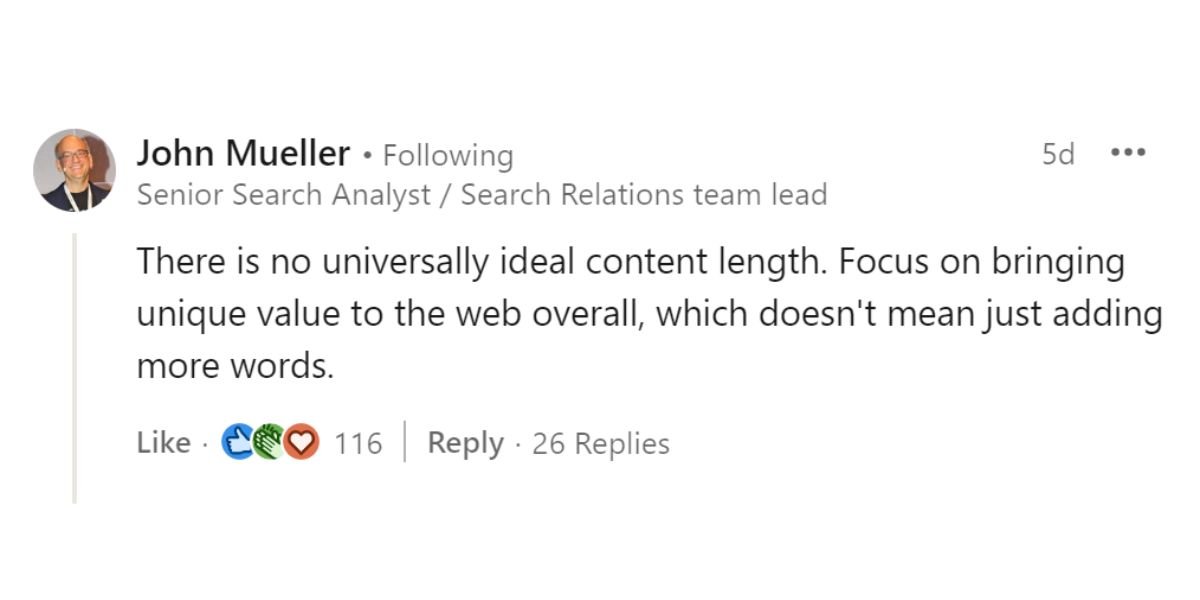 SEO content length